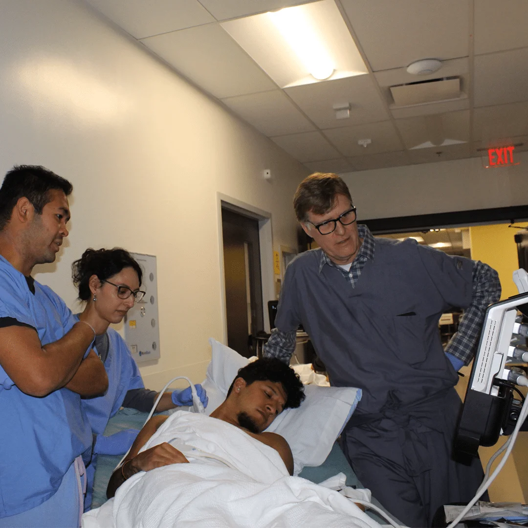 Onsite lab training with students.