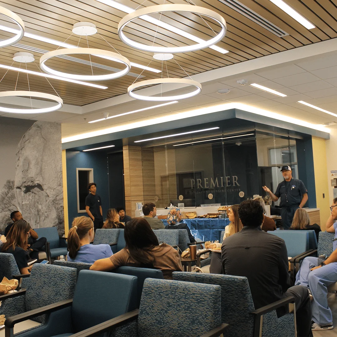 Onsite lab training with students.