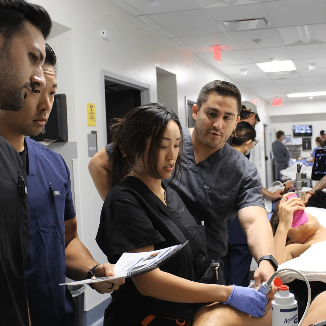 Onsite lab training with students.