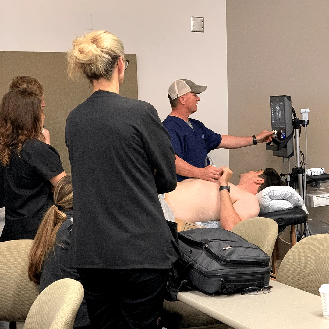 Point-of-Care Ultrasound with Vascular Access on site training.