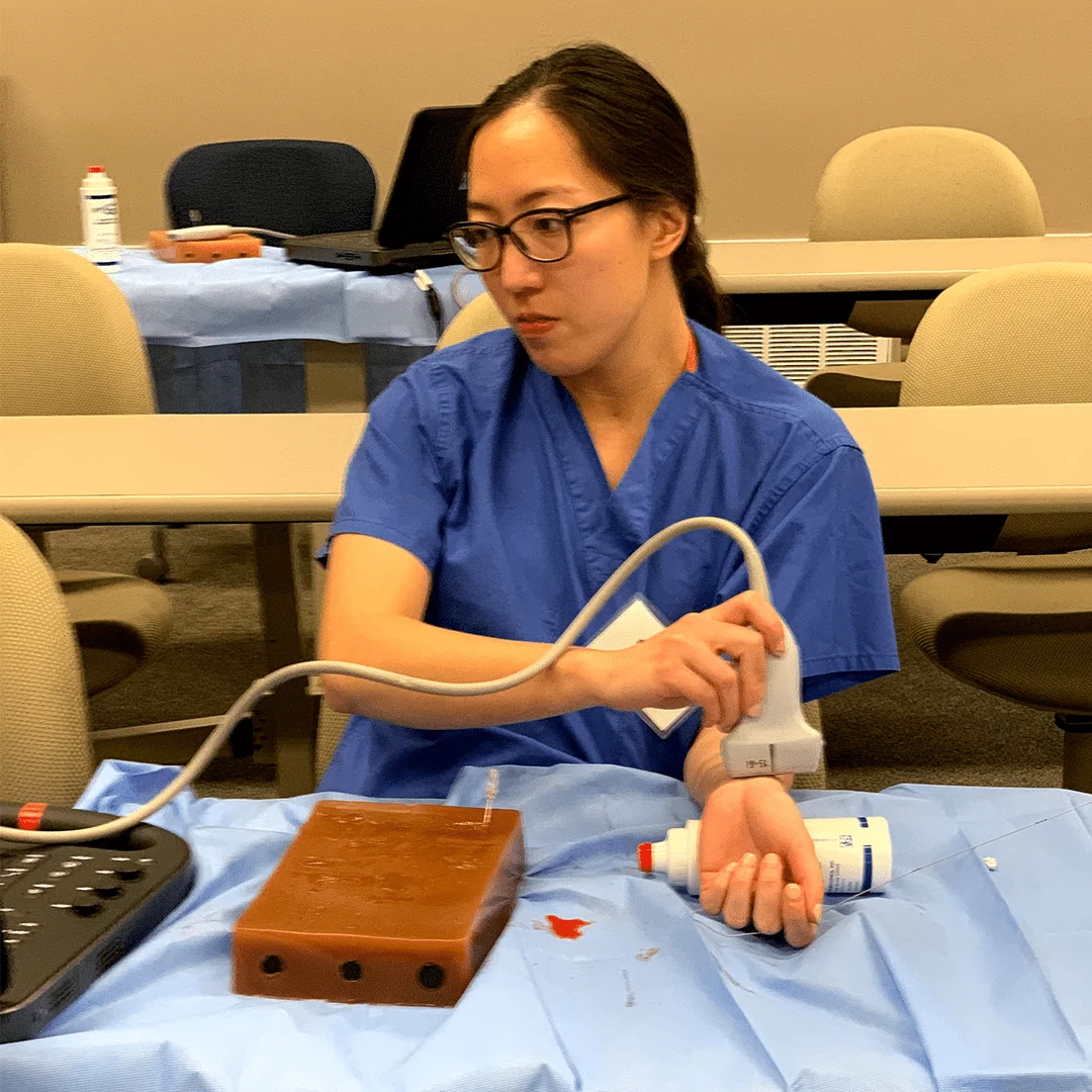Point-of-Care Ultrasound with Vascular Access on site training.