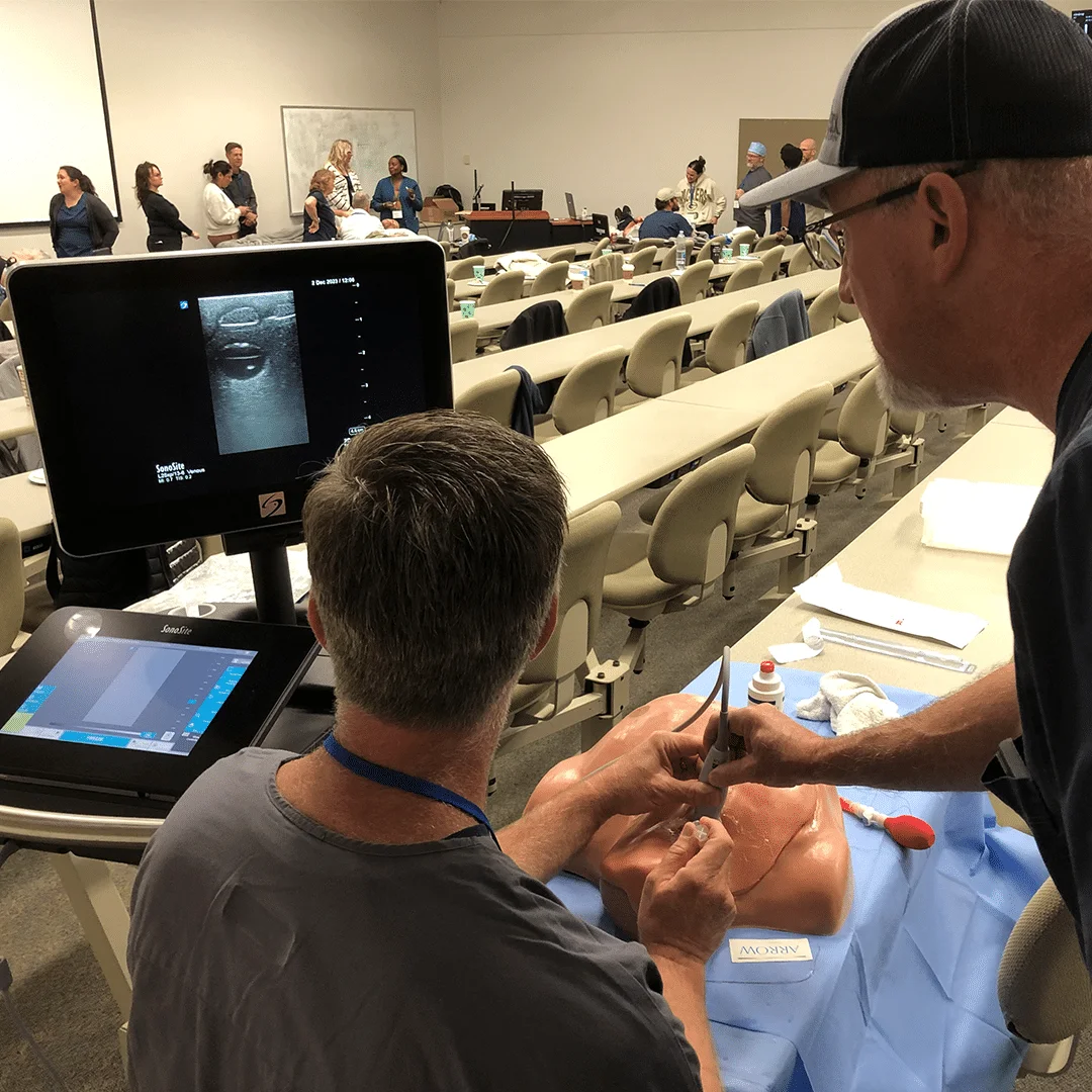 Point-of-Care Ultrasound with Vascular Access on site training.
