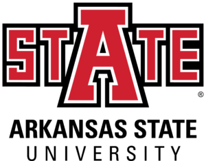 Arkansas State University logo.