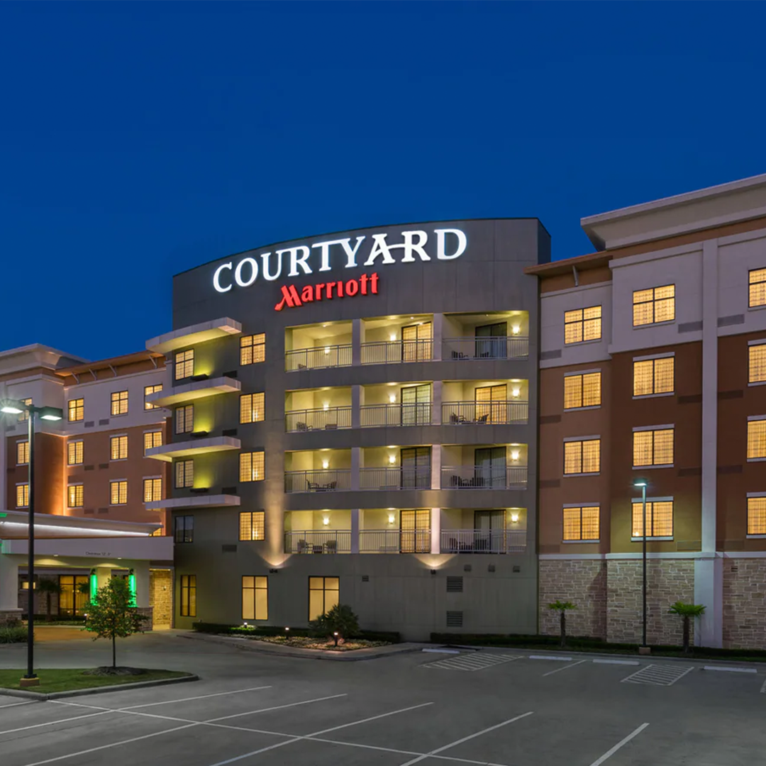 Courtyard Marriot hotel for travel booking.