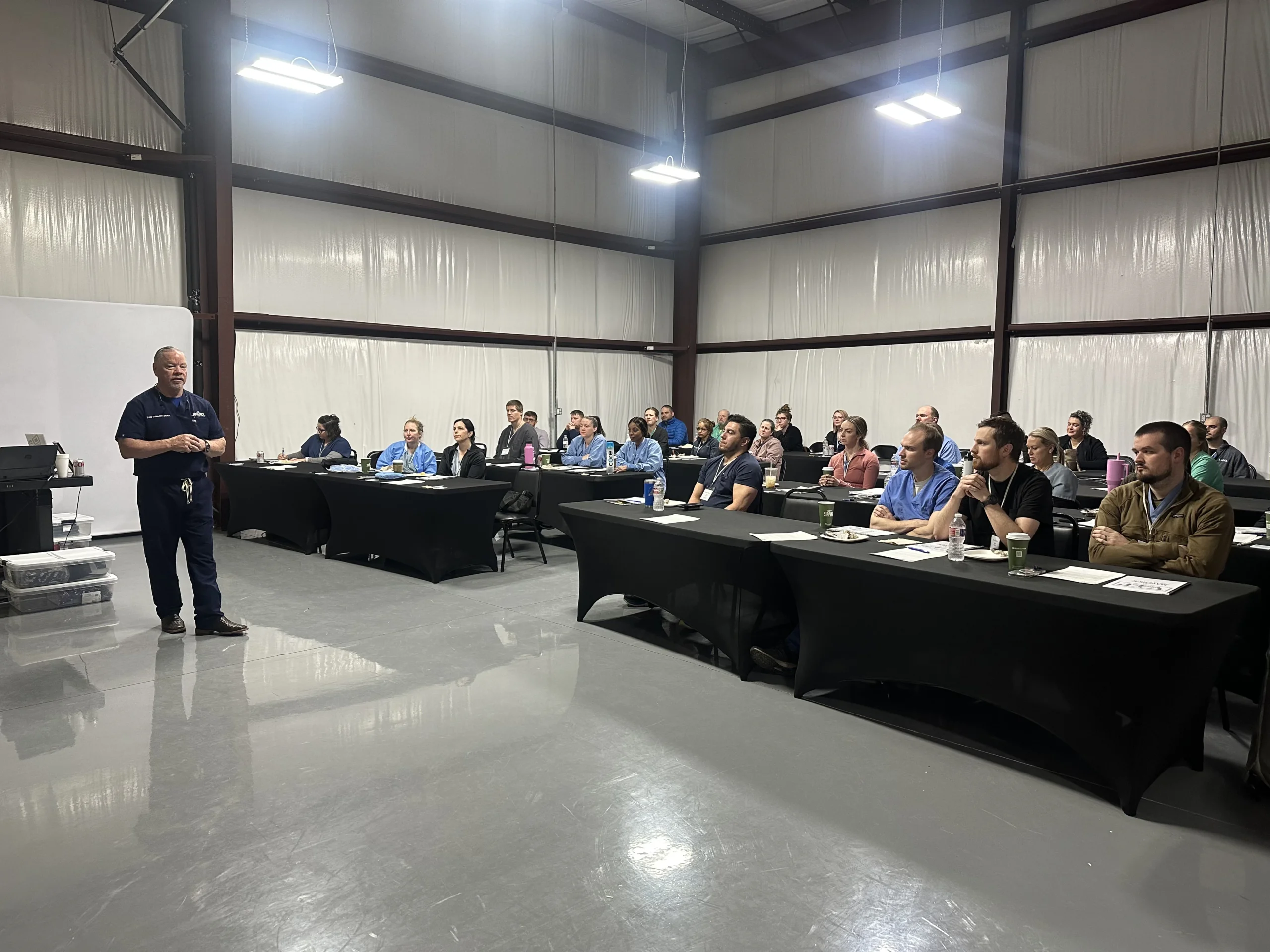Lecture being held with student observers.
