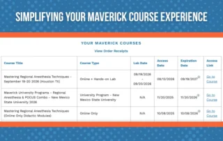 Maverick Medical Education course access updates